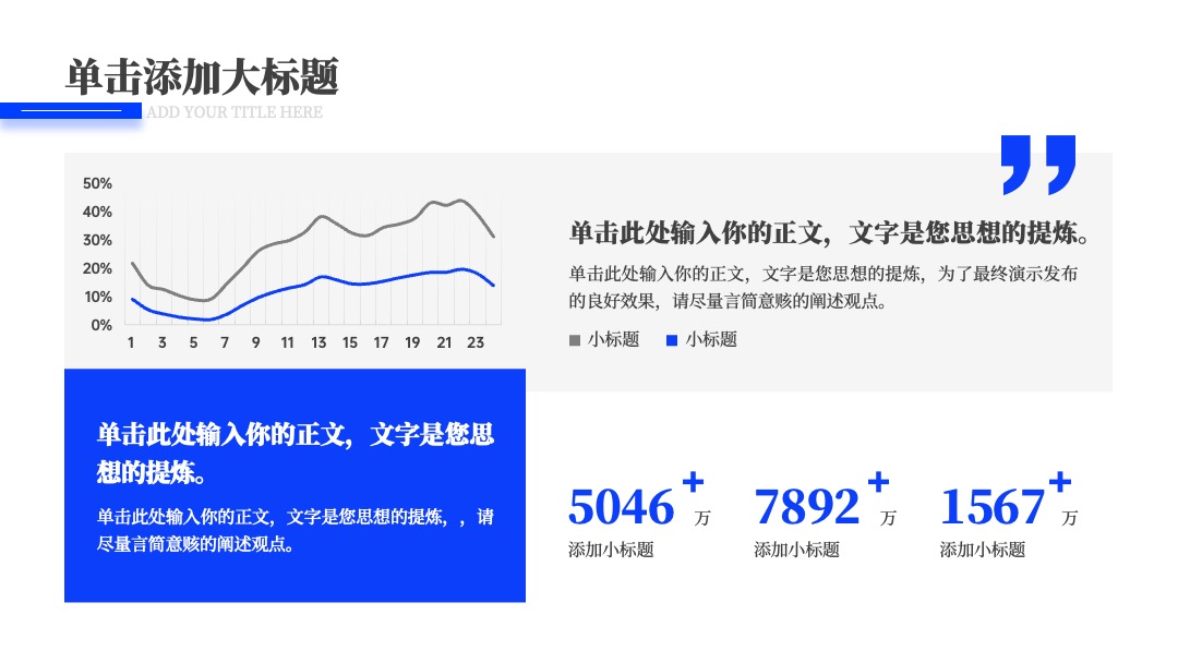 蓝色简约商务风年终总结PPT模板免费下载 PPT模板 蓝色简约商务风年终总结PPT模板免费下载