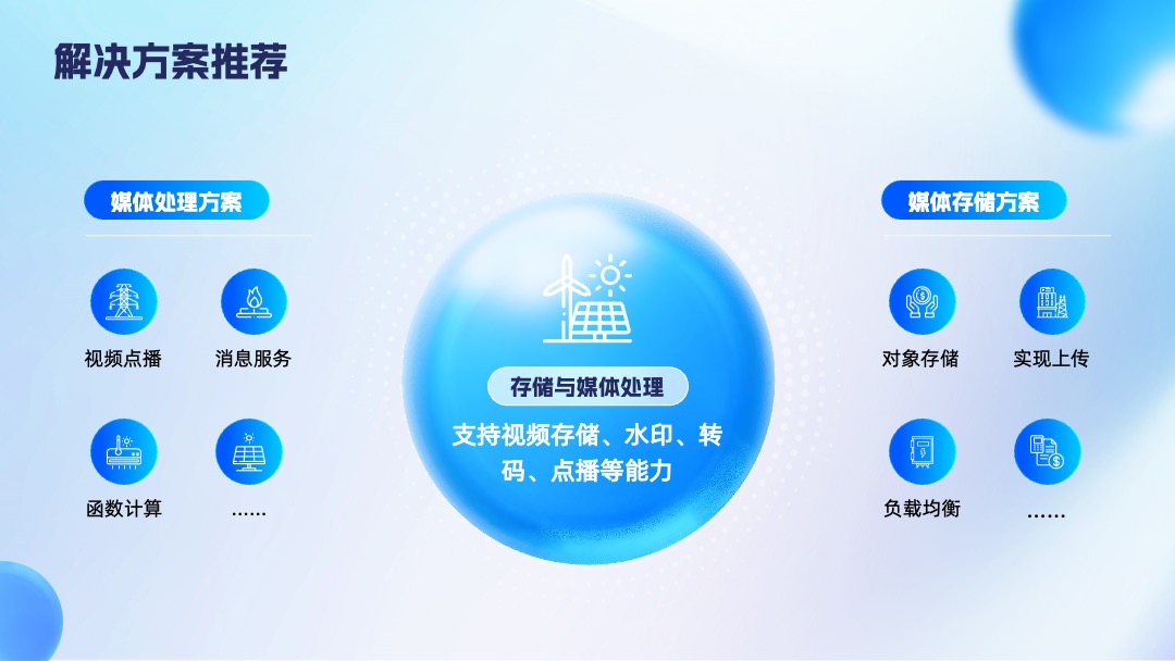 PPT模板  毛玻璃简约科技风云计算产品发布会PPT模板免费下载