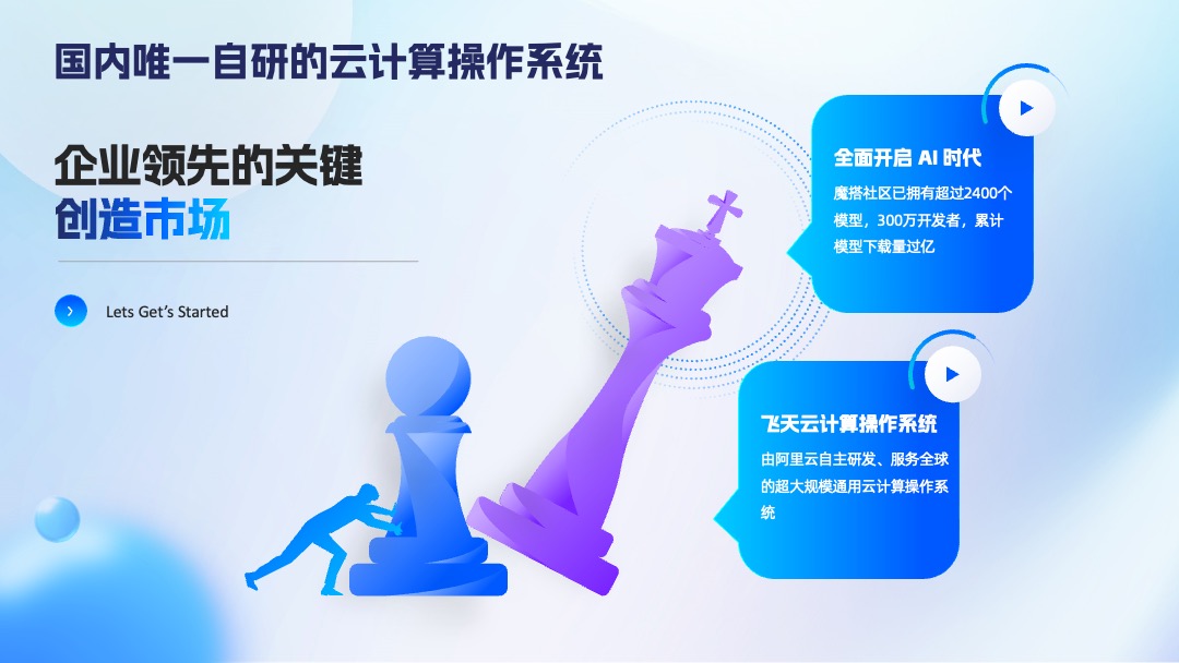 PPT模板  毛玻璃简约科技风云计算产品发布会PPT模板免费下载