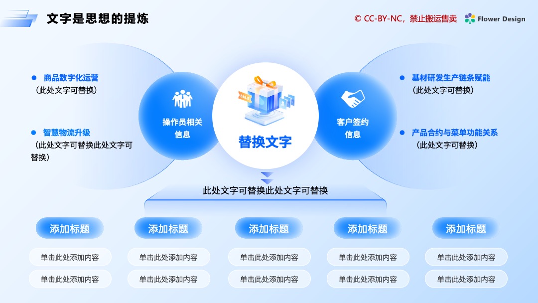 PPT模板  科技商务办公通用蓝色PPT模板免费下载