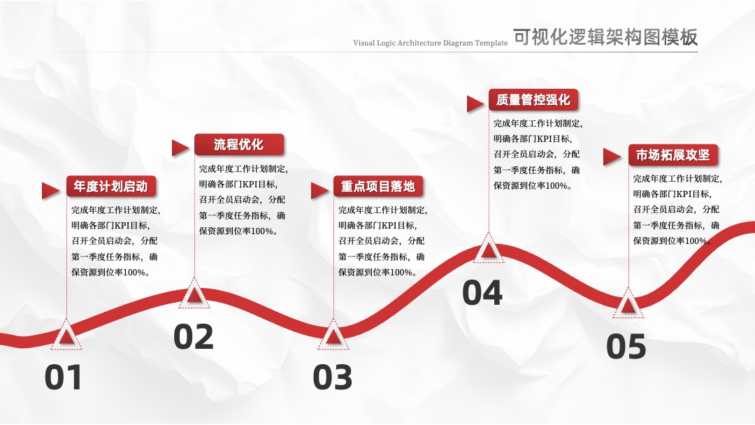 黑红色可视化逻辑架构图模板 PPT架构 PPT模板 黑红色可视化逻辑架构图模板