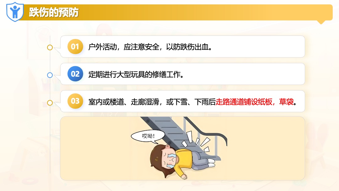 学前儿童跌伤的应急处理PPT模板免费下载 PPT模板 学前儿童跌伤的应急处理PPT模板免费下载