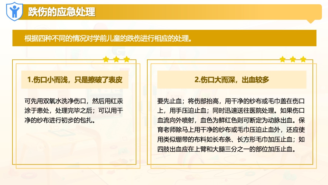 学前儿童跌伤的应急处理PPT模板免费下载 PPT模板 学前儿童跌伤的应急处理PPT模板免费下载