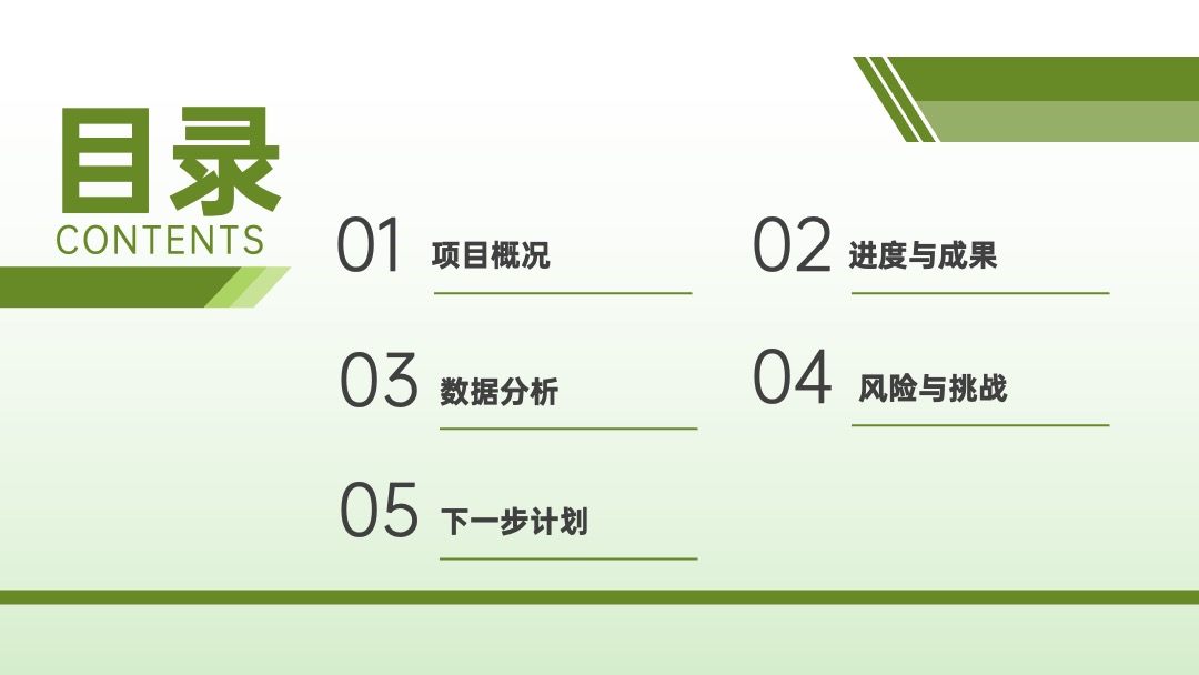 绿色简约小清新项目进展汇报PPT模板免费下载 PPT模板 绿色简约小清新项目进展汇报PPT模板免费下载