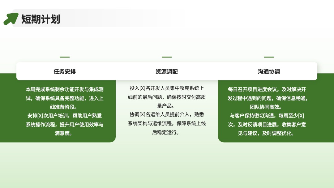 绿色简约小清新项目进展汇报PPT模板免费下载 PPT模板 绿色简约小清新项目进展汇报PPT模板免费下载