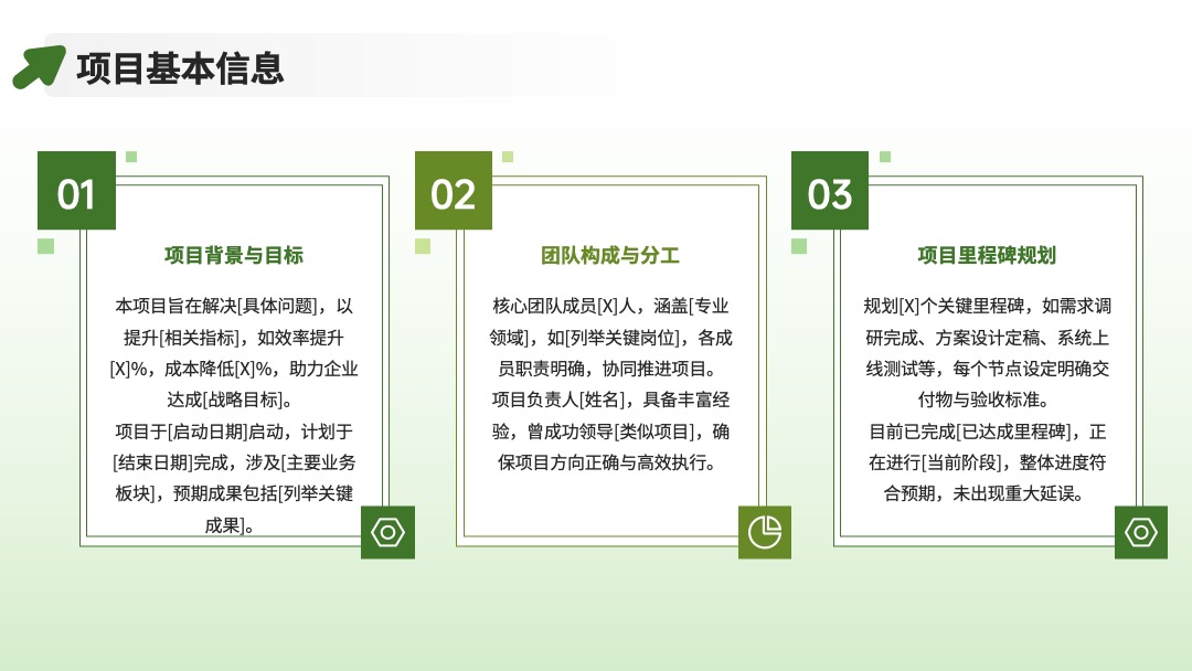 绿色简约小清新项目进展汇报PPT模板免费下载 PPT模板 绿色简约小清新项目进展汇报PPT模板免费下载