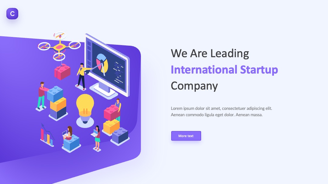 企业宣传国际初创公司介绍PPT模板免费下载
