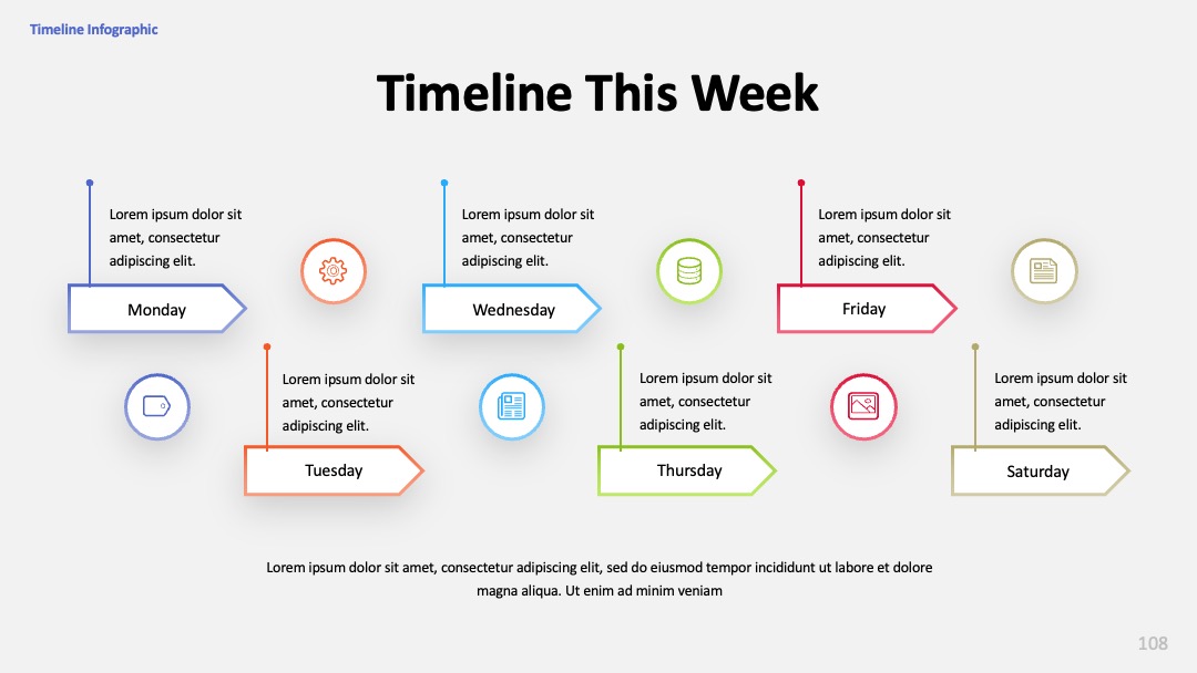 年度发展timeline梳理PPT模板免费下载