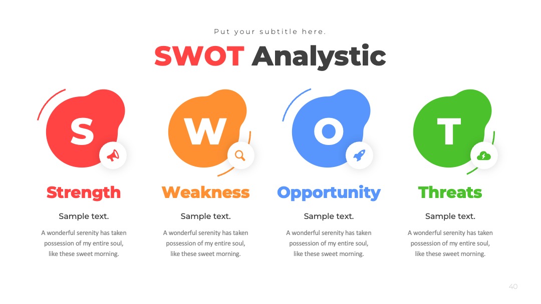 SWOT分析企业战略PPT模板免费下载