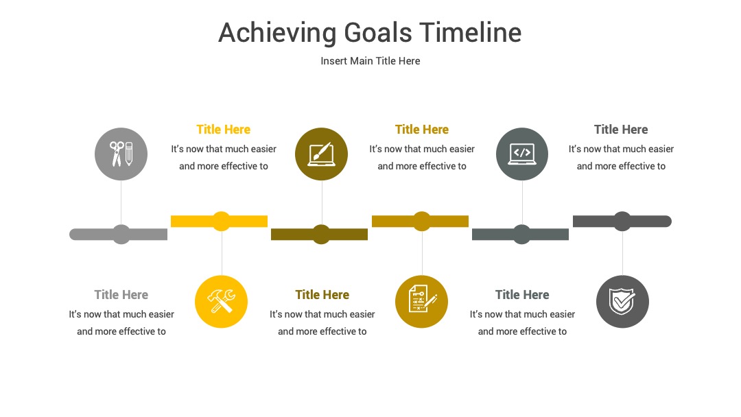 互联网行业目标达成时间轴PPT模板免费下载