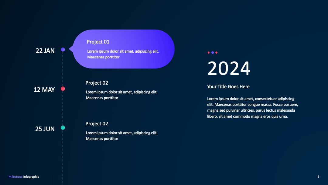 工作汇报2024项目时间轴PPT模板免费下载