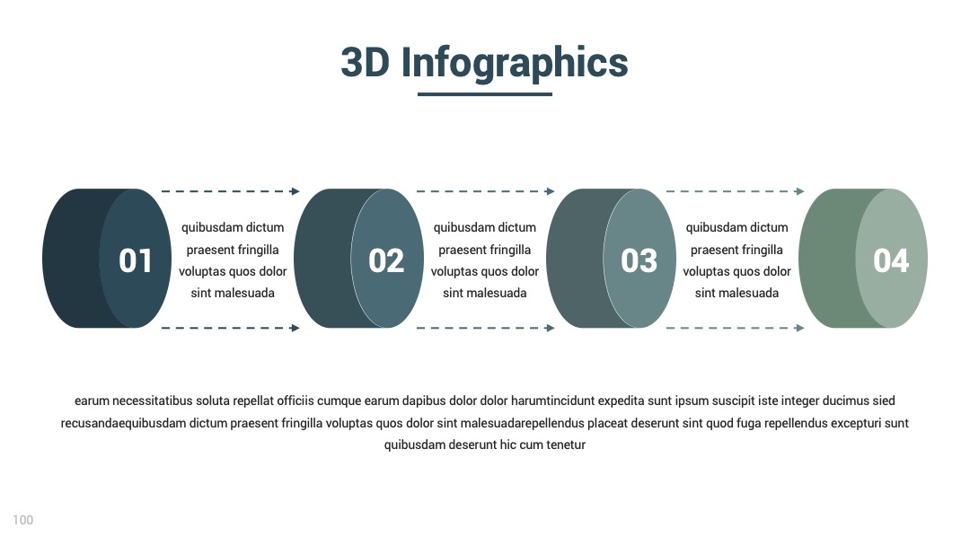 3D圆柱串联流程PPT模板免费下载