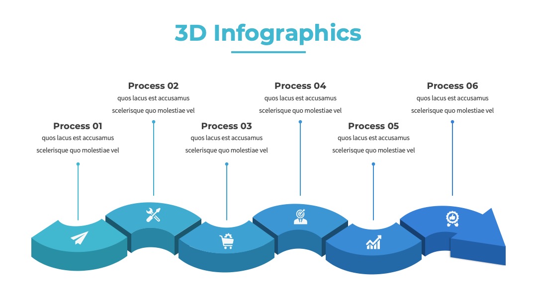 研究报告3D流程图PPT模板免费下载