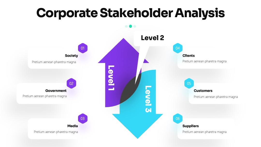 企业stakeholder层级划分PPT模板免费下载