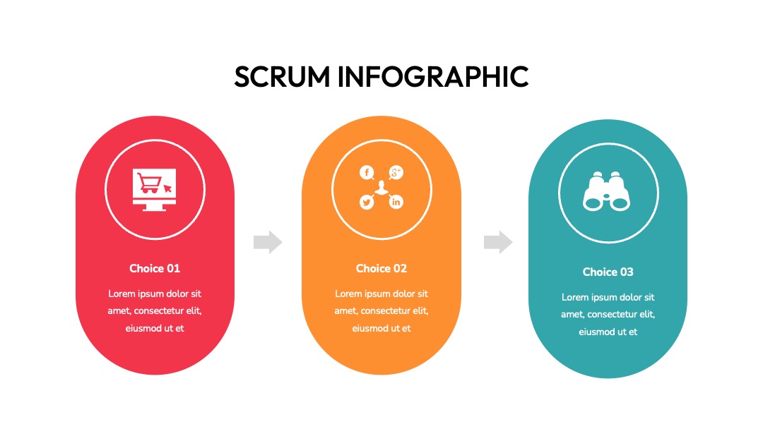 项目管理Scrum步骤信息展示PPT模板免费下载