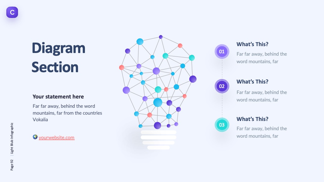 创意diagram模块分析报告PPT模板免费下载
