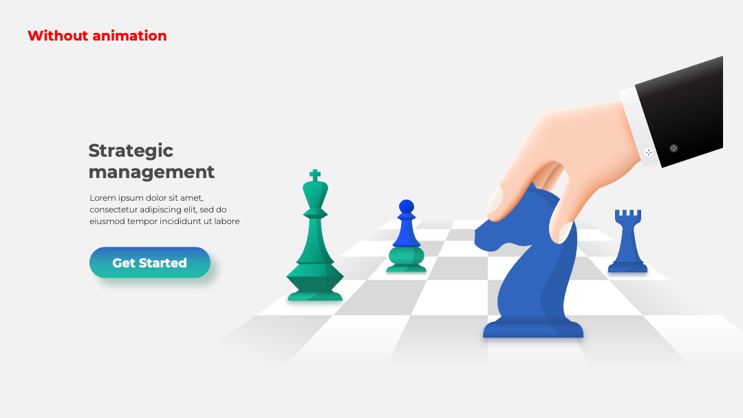 无动画国际象棋战略管理PPT模板免费下载