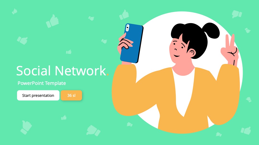 社交网络积极情绪PPT模板免费下载