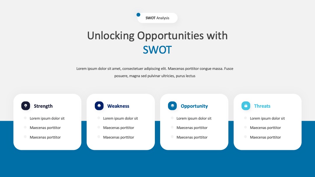 技术研发战略SWOT规划PPT模板免费下载