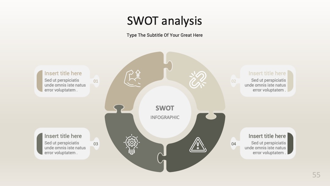 个人职业规划职业发展梳理SWOT分析PPT模板免费下载