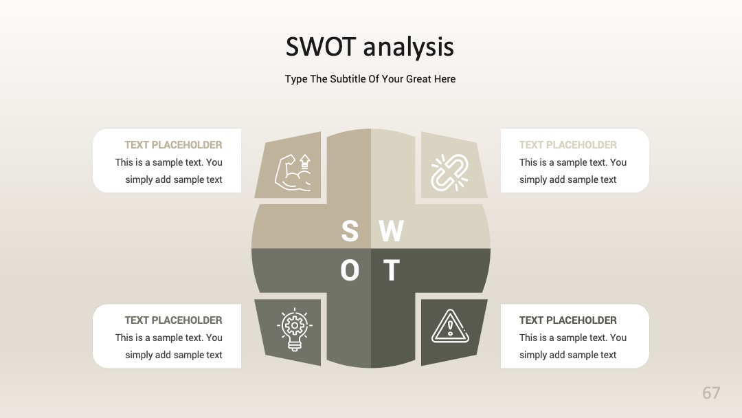 制造业企业竞争力分析SWOT展示PPT模板免费下载
