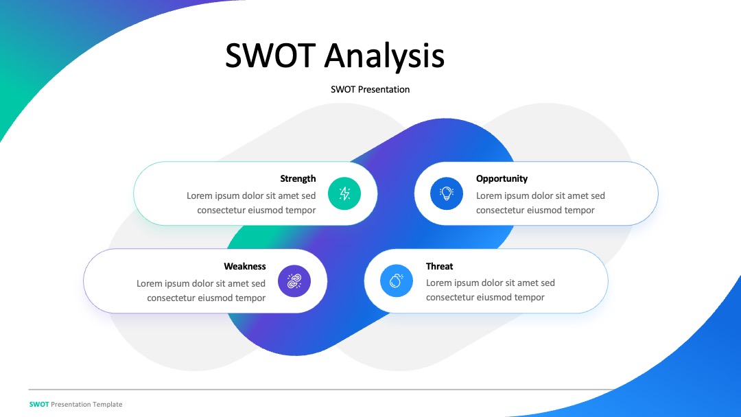 策略制定参考SWOT协作分析PPT模板免费下载