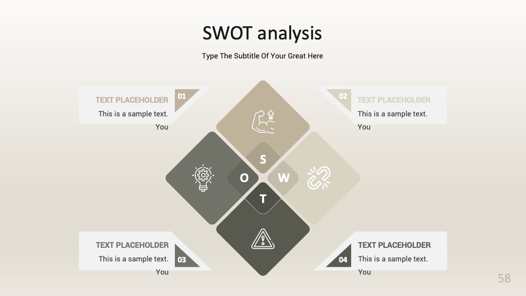 服务业服务与竞争因素分析SWOT分析PPT模板免费下载