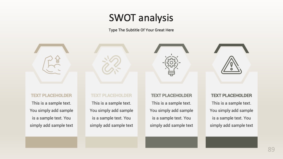 科技行业研发战略SWOT规划PPT模板免费下载