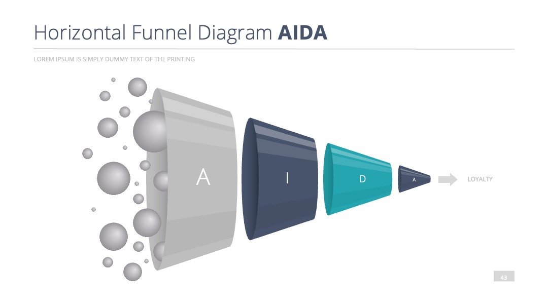 深蓝科技风数据漏斗PPT模板免费下载