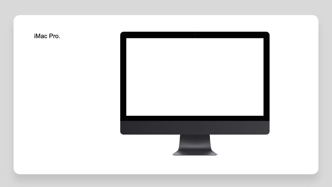 iMacPro展示样机PPT模板免费下载