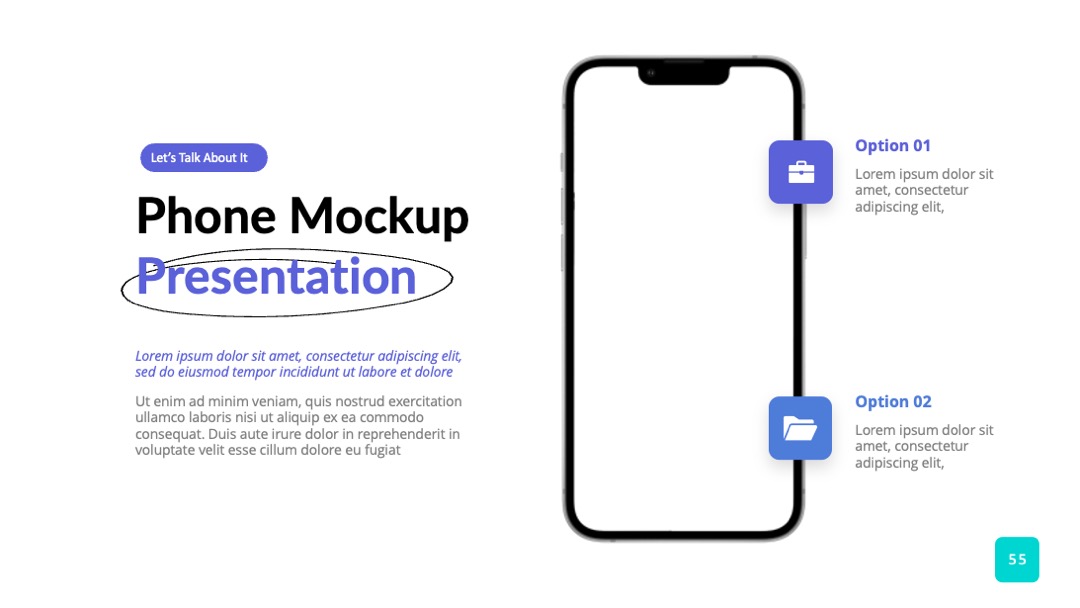 单机侧边选项手机样机PPT模板 - PPT百科