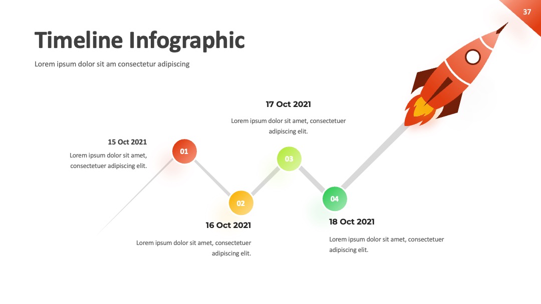 时间轴信息图PPT模板免费下载（2021年10月事件）
