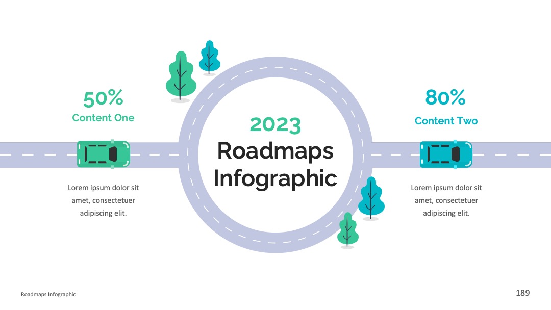 2025年度业务路线图环形进度追踪PPT模板免费下载
