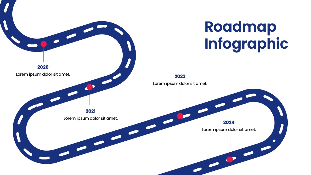 2020-2025年蜿蜒路线回顾PPT模板免费下载