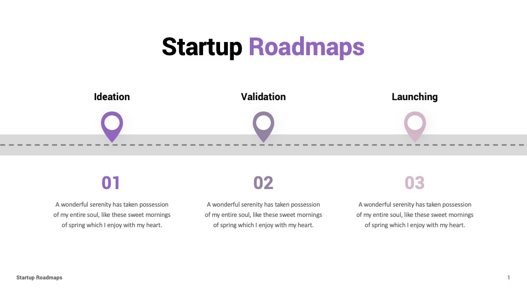 创业公司三阶段路线规划PPT模板免费下载