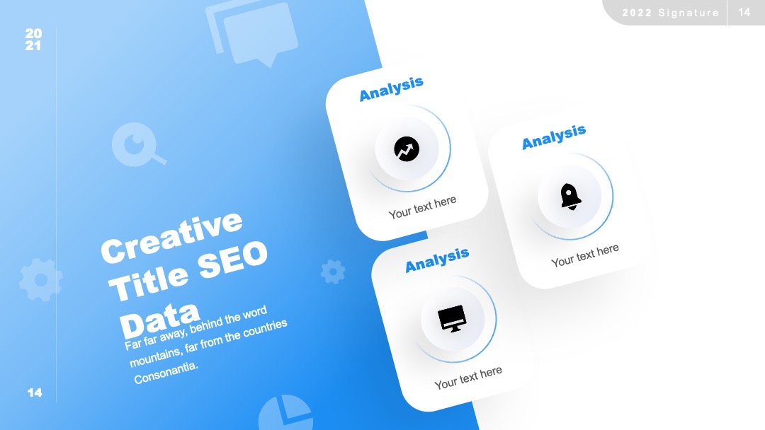 SEO数据分析模块PPT模板免费下载