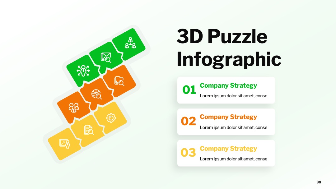 立体数据拆解战略规划3D信息可视化PPT模板免费下载