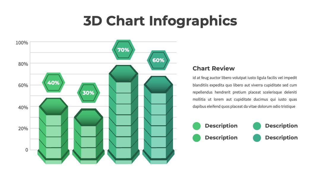 立体数据解读业务分析3D图表汇报PPT模板免费下载