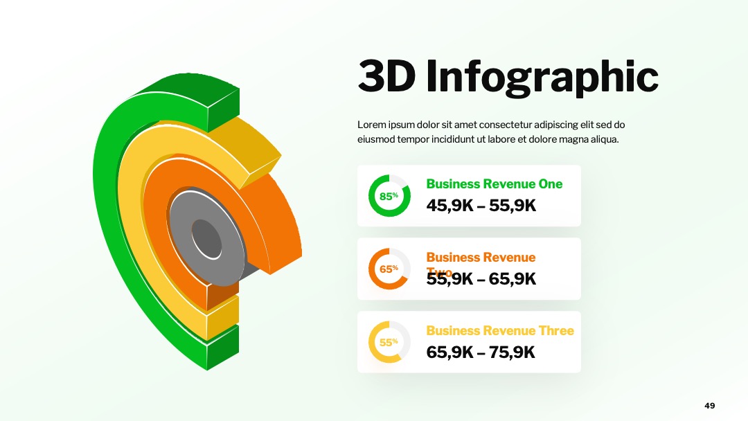 创意方块呈现业务规划3D信息可视化PPT模板免费下载