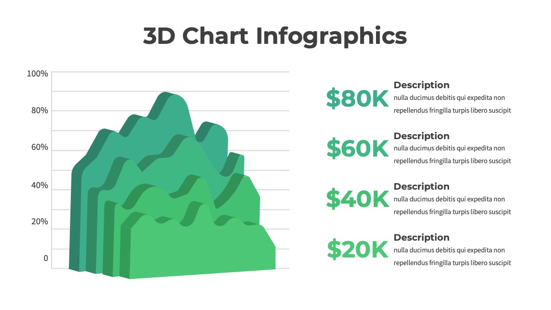 分层数据呈现数据分析3D信息可视化PPT模板免费下载