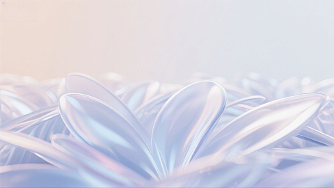 毛玻璃质感 美业发布会花瓣线条背景画面感